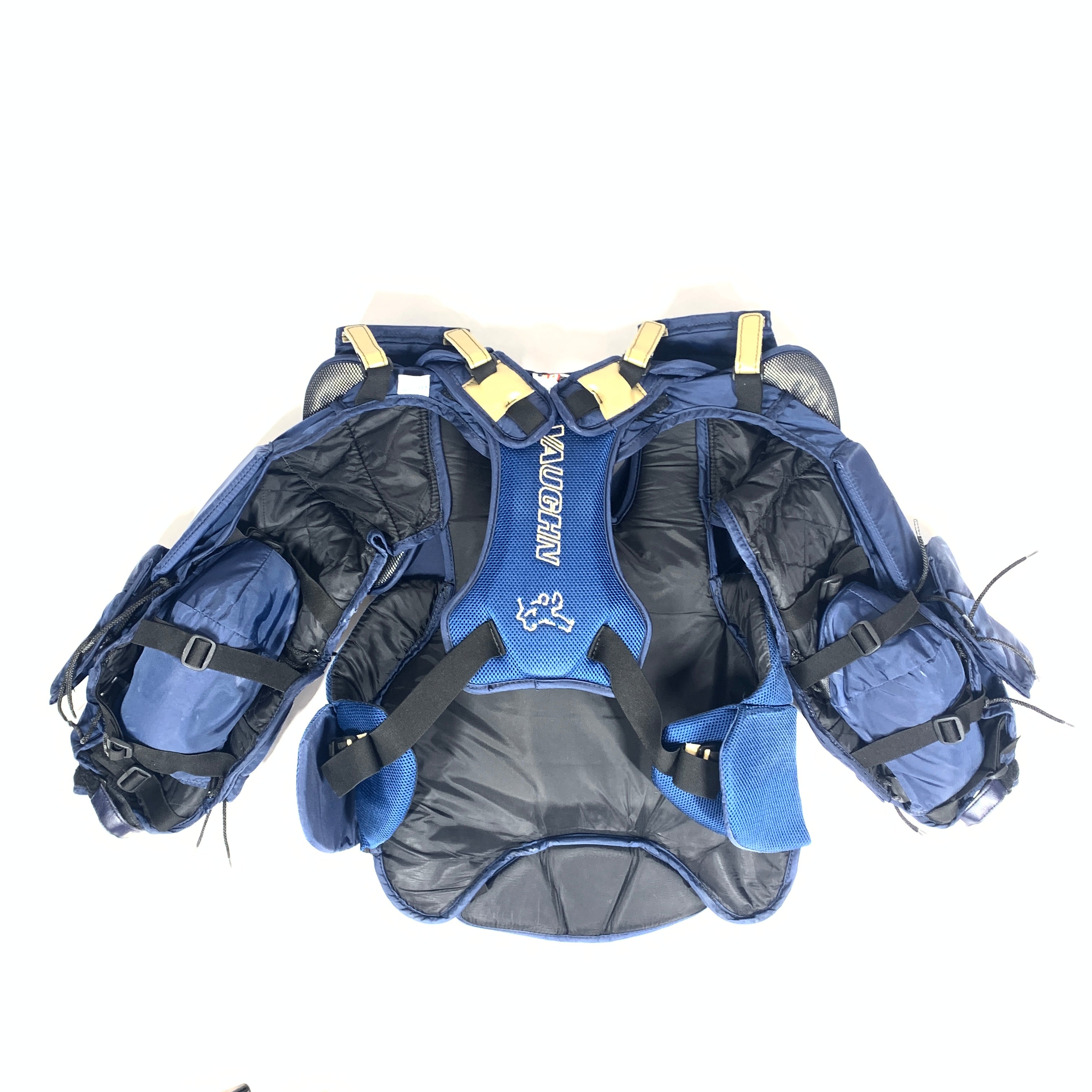 Vaughn V5 7800 - Used Pro Stock Goalie Chest Protector (Navy/Gold)